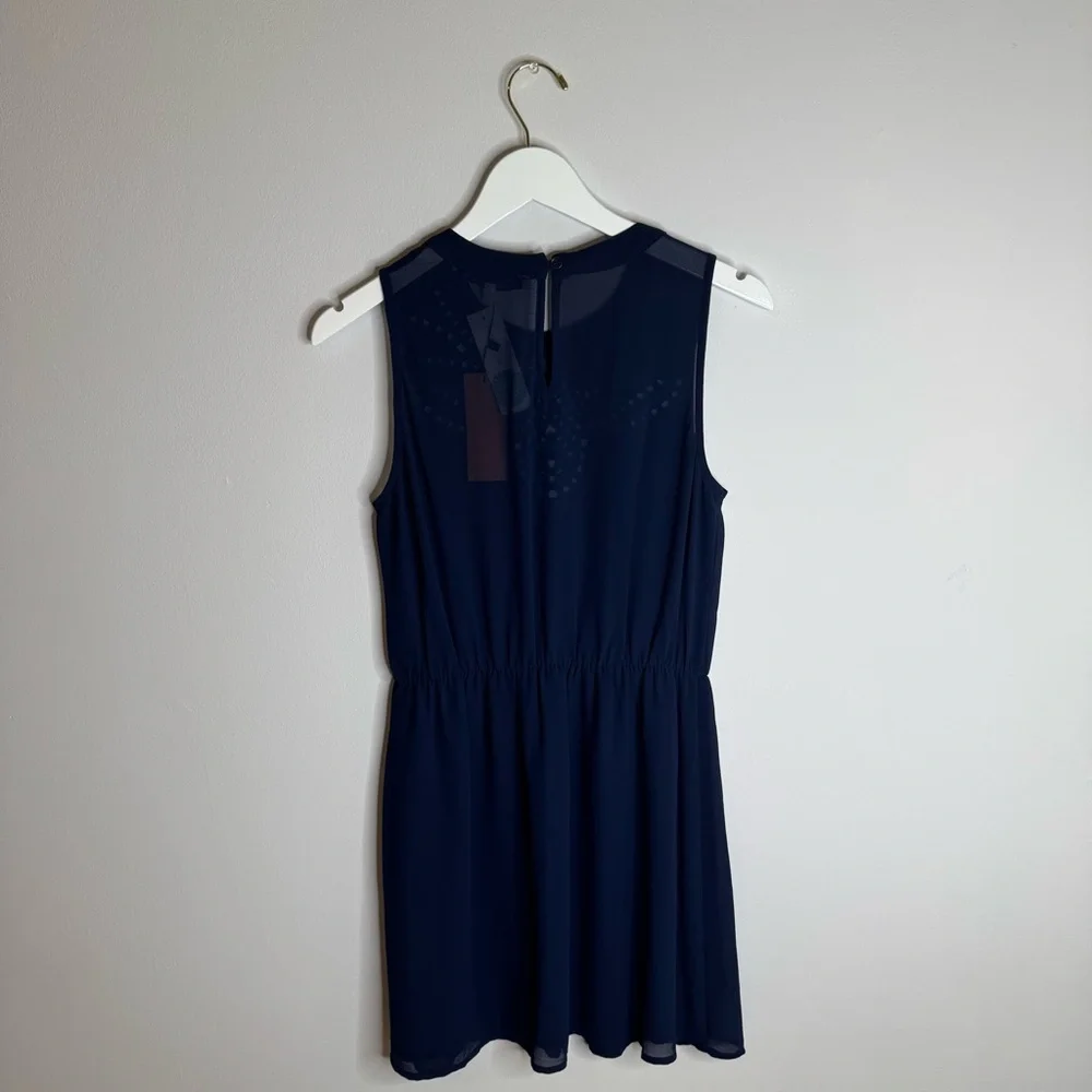 NWT | Collective Concepts Kaeli Eyelet Detail Dress | Navy | Size Large - Picture 5 of 6